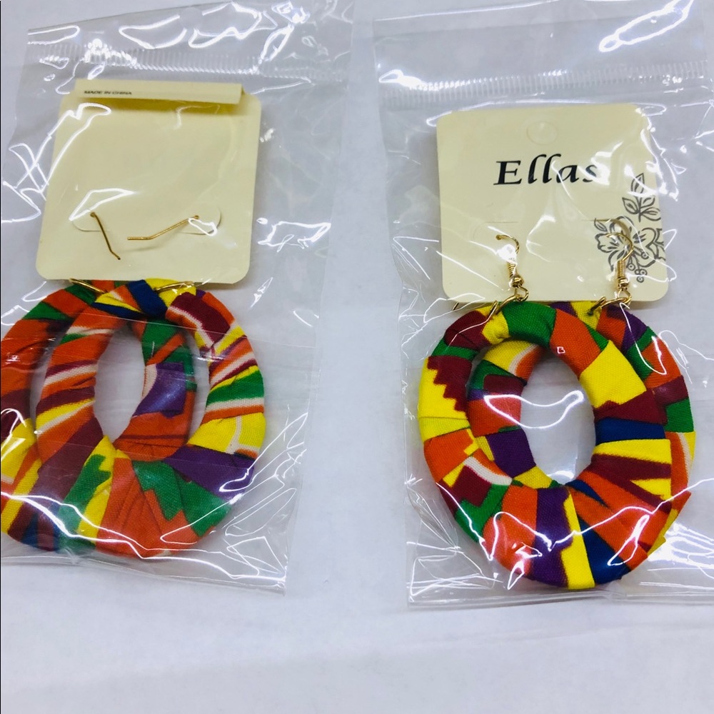 A Set if 3 Ankara Print Earrings